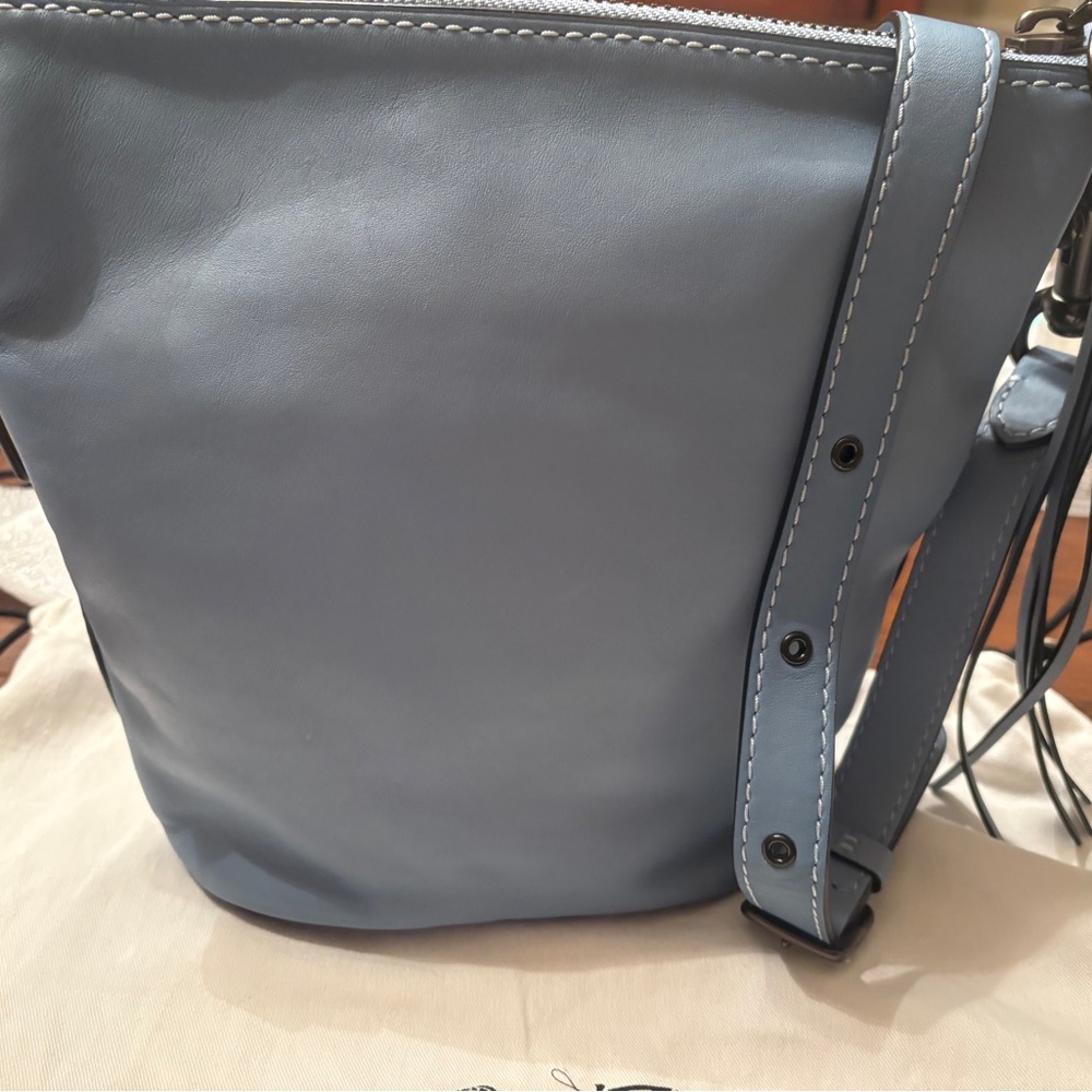 Coach 1941 leather small hobo bag in bluish-gray